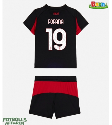 AC Milan Youssouf Fofana #19 Hemmaställ Barn 2025-26 Kortärmad (+ Korta byxor)
